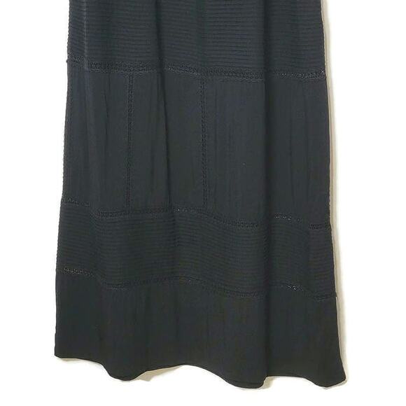 Theory Strapless Sleeveless Tiered Eyelet Black Long Maxi Dress Size S - Picture 6 of 14